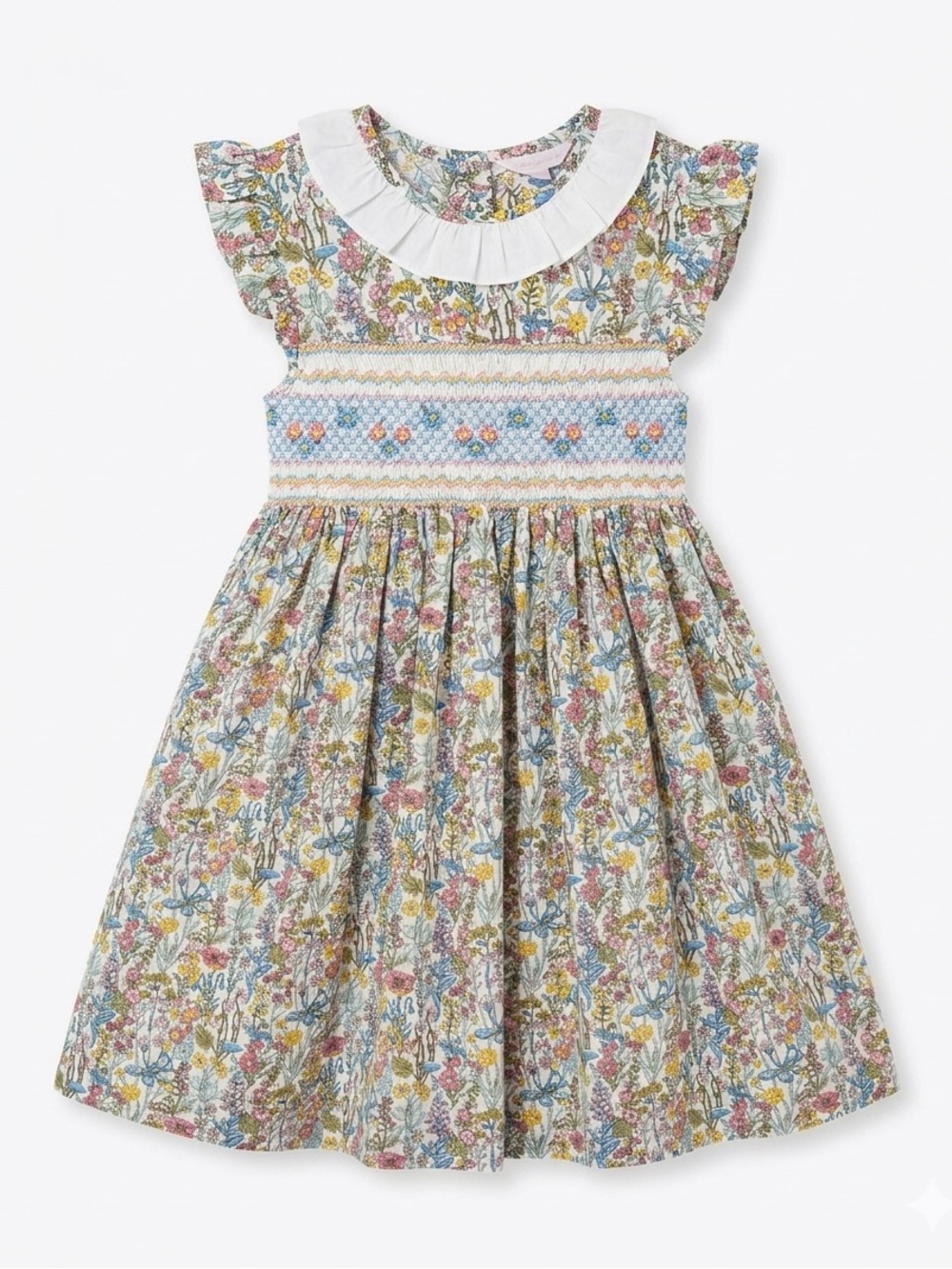 PETITE MAISON KIDS Girls' Ditsy Floral Smocked Dress Size 6